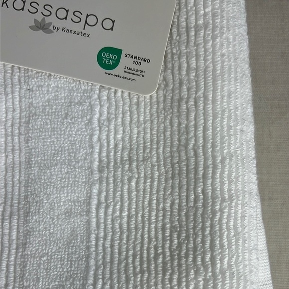 Kassa Spa White Bath Towel Set 100% Cotton 2 Bath Set of 2 NEW - Picture 4 of 5